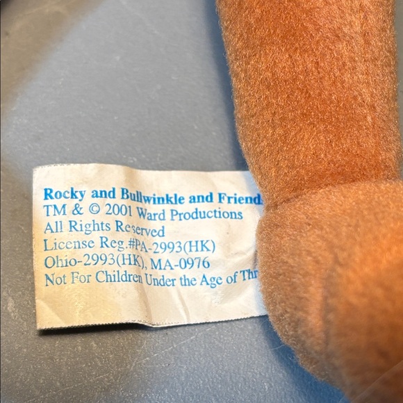 Vintage 2001 Bullwinkle Moose Plush "Happy Halloween" Excellent Used Condition! - Picture 4 of 6